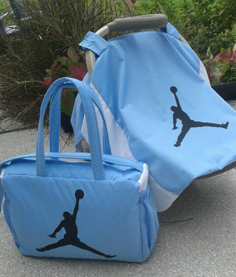 New Nba Custom Made Michael Jordan Jumpman Diaper Bag Infant Car Seat Carrier Canopy Tent Cover