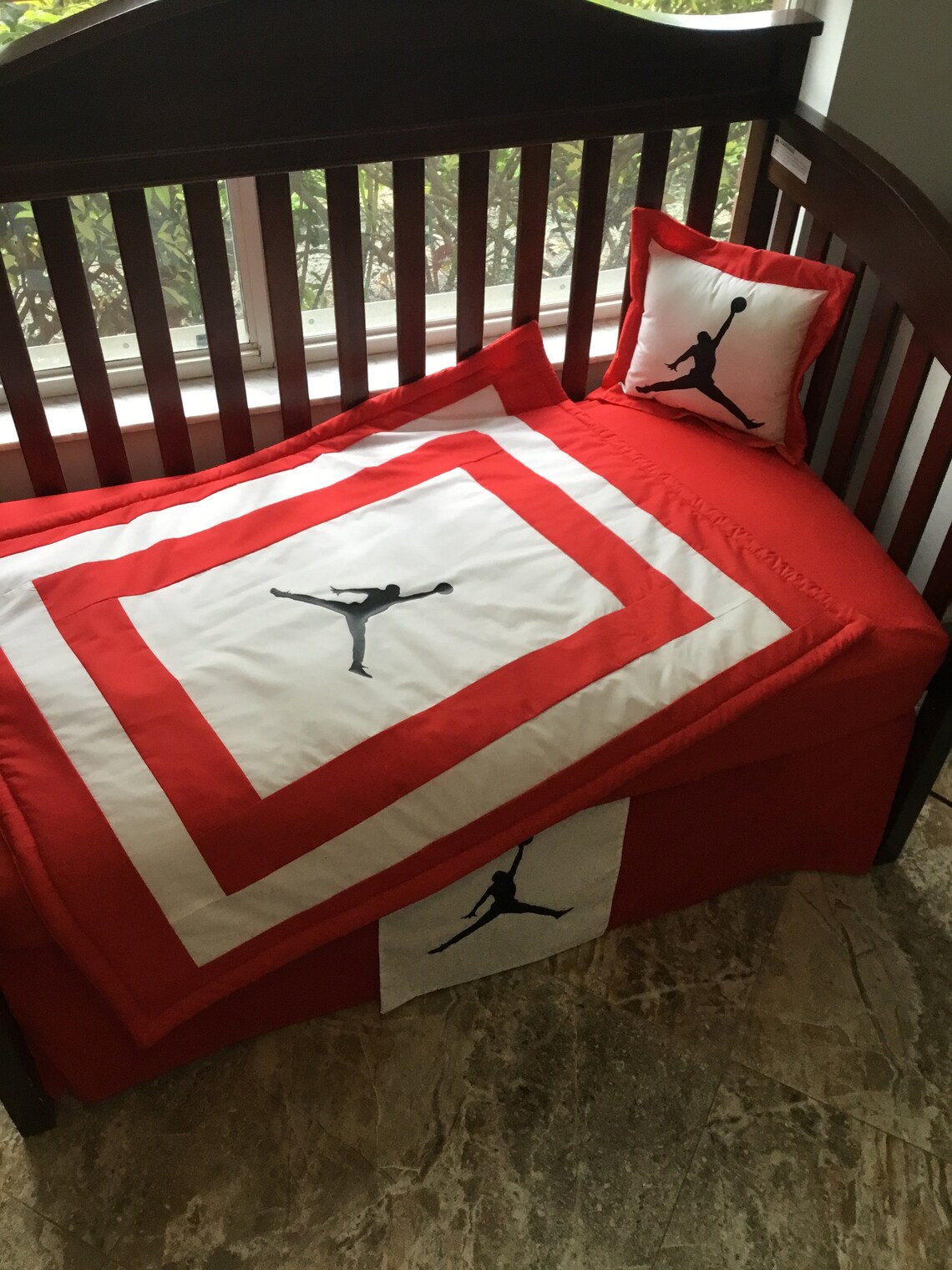 Michael Jordan Custom Made 4pc crib bedding/ Toddler Set Etsy