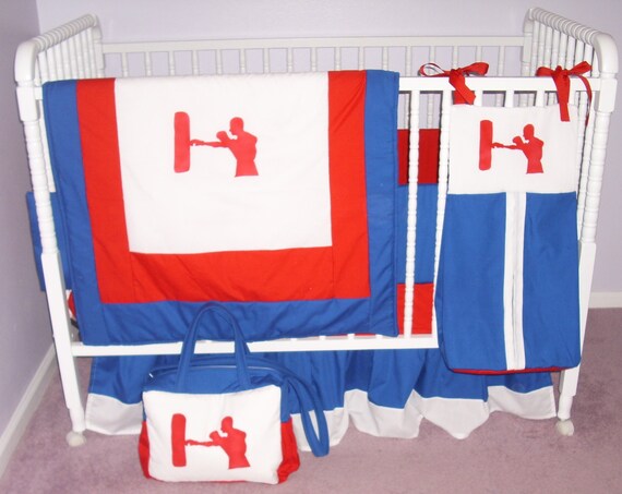 red white and blue crib bedding