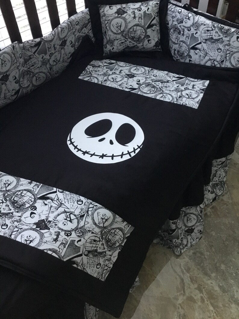 Nightmare Before Christmas Jack Custom Made Crib Bedding Set Etsy