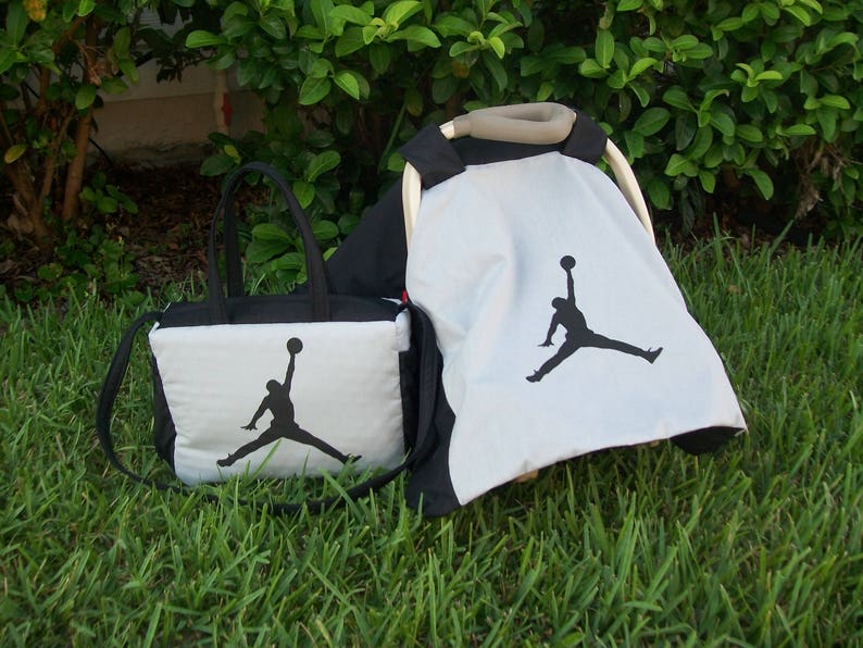 MICHAEL JORDAN DIAPER bag white/black Etsy