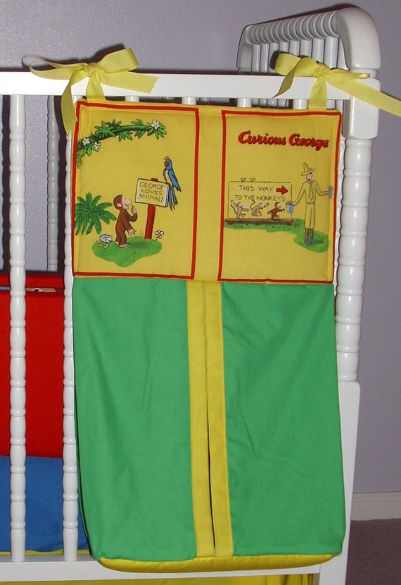 New 7 Pcs Curious George Crib Bedding Set Custom Made Etsy