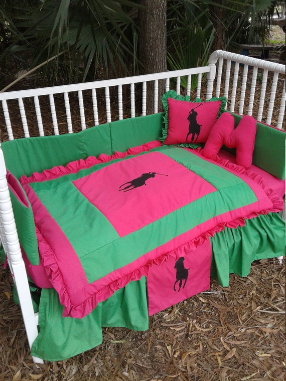 Custom Made Ralph Lauren Polo Crib Toddler Bedding Set Etsy
