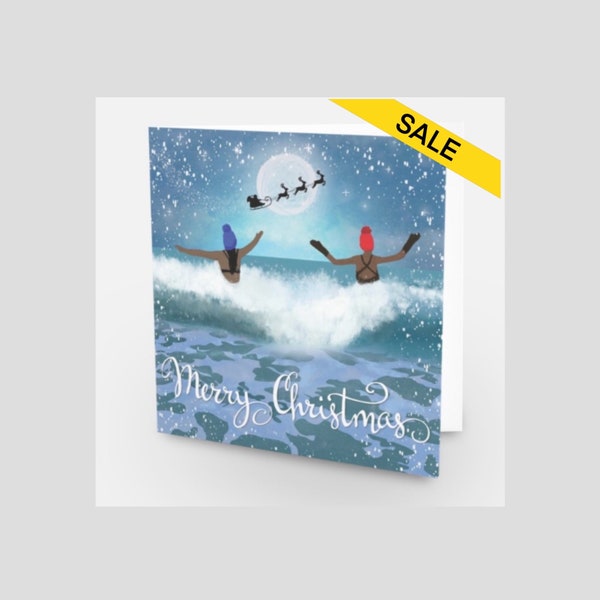 Wild Swimming Christmas Card | Swimmers Gift | Open Water | Sea | Lake | cold water | Swim Friend | Sale