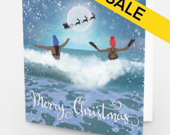 WIld Swimming Christmas Card - 'Believe' SALE
