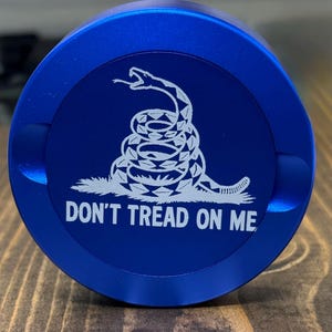 Nicotine Pouch Tin | Snus Tin | Engraved Don’t Tread on Me | Aluminum Nicotine Pouch Tin | Tin