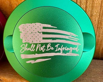 Bolsa de nicotina en lata / Bandera estadounidense grabada (no se infringirá) / Bolsa de aluminio en lata / Lata / Contenedor discreto en bolsa / Bolsa de viaje