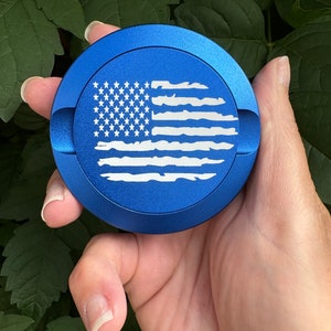 Zyn Nicotine Pouch Tin | Snus Tin | Engraved American Flag | Aluminum Nicotine Pouch Tin | Zyn Tin