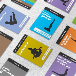 67 Premium Yoga Sanskrit Double-Sided Flashcards