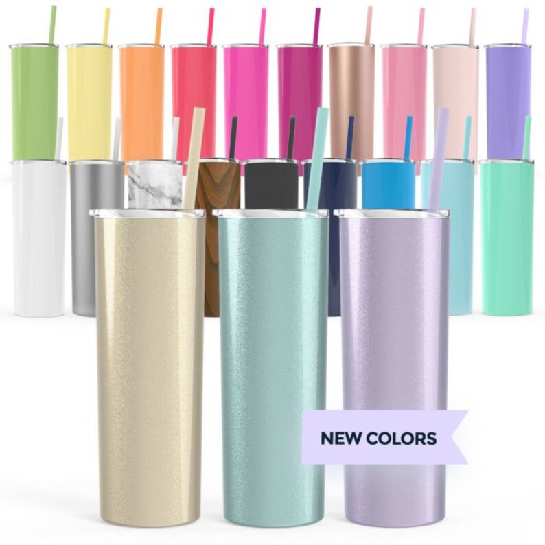 Personalized skinny stainless steel tumbler. Bridal party tumblers. Cup with straw. Monogram to go tumbler. FAST SHIPPING 画像 4