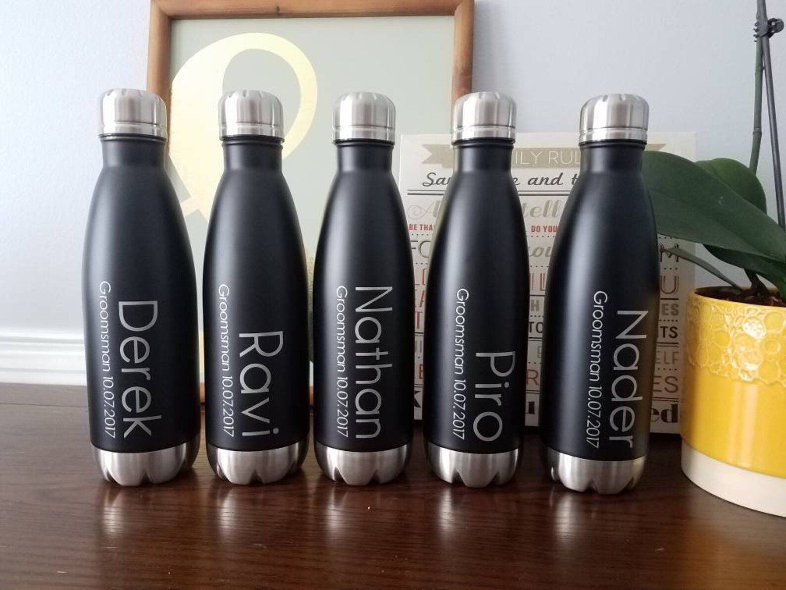 Personalized Stainless Steel Water Bottle. Monogram Water - Etsy