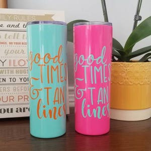 Personalized skinny stainless steel tumbler. Bridal party tumblers. Cup with straw. Monogram to go tumbler. FAST SHIPPING image 6