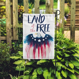 American Land of the Free Eagle Garden Flag 12x18 - Flag Only