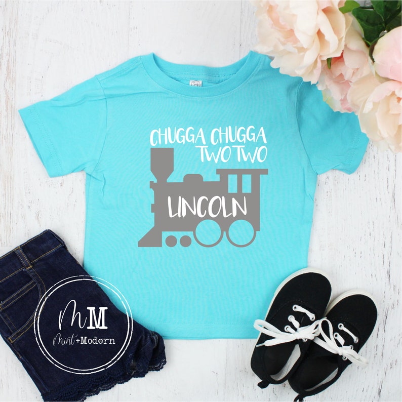 Chugga Chugga Two Two Train Toddler Birthday Shirt image 4