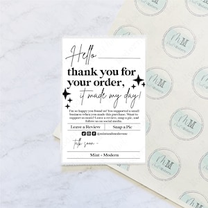 PRINTED Thank You Thermal Labels 4"x6"