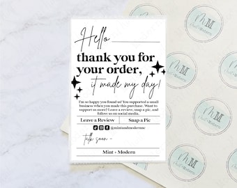 PRINTED Thank You Thermal Labels 4"x6"
