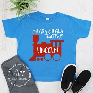 Chugga Chugga Two Two Train Toddler Birthday Shirt image 2