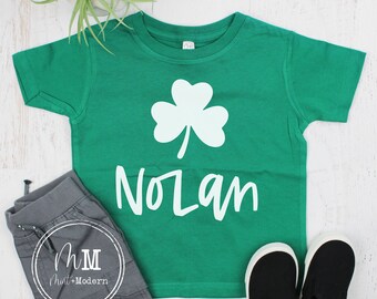 Clover Monogram Youth Shirt - St Patrick's Day Toddler Shirt