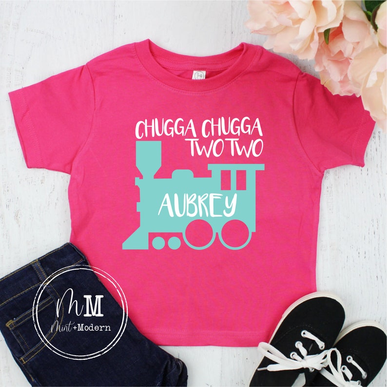 Chugga Chugga Two Two Train Toddler Birthday Shirt image 5