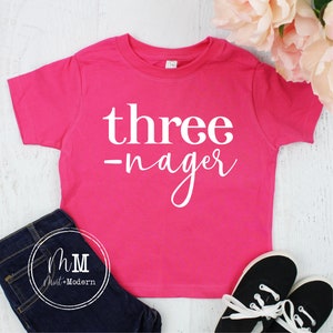 Threenager Third Birthday Unisex Shirt