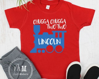Chugga Chugga Two Two Train Toddler Birthday Shirt