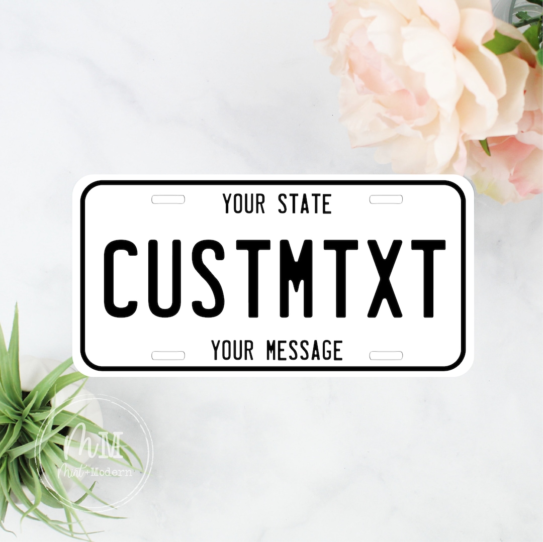 Custom Text Front License Plate - Etsy
