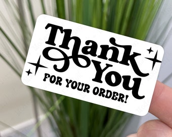 PRINTED Thank you Thermal Labels 2.25&quot; x 1.25&quot;
