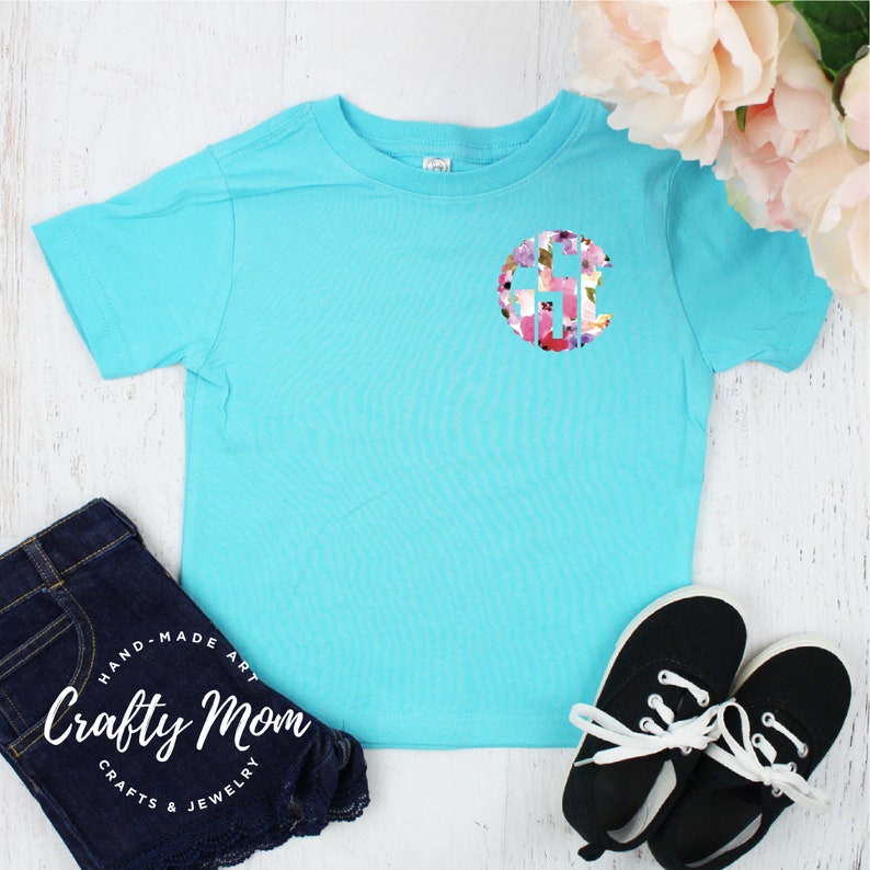 Toddler Monogram Shirt Monogram Shirt Floral Monogram