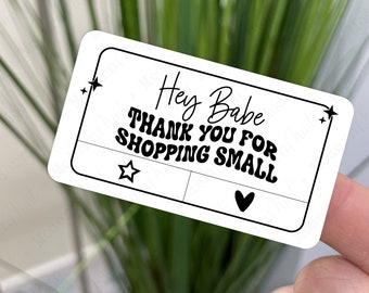 PRINTED Thank You For Shopping Small Thermal Labels 2.25&quot; x 1.25&quot;