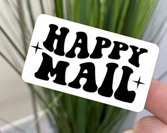 PRINTED Happy Mail Thermal Labels 2.25&quot; x 1.25&quot;