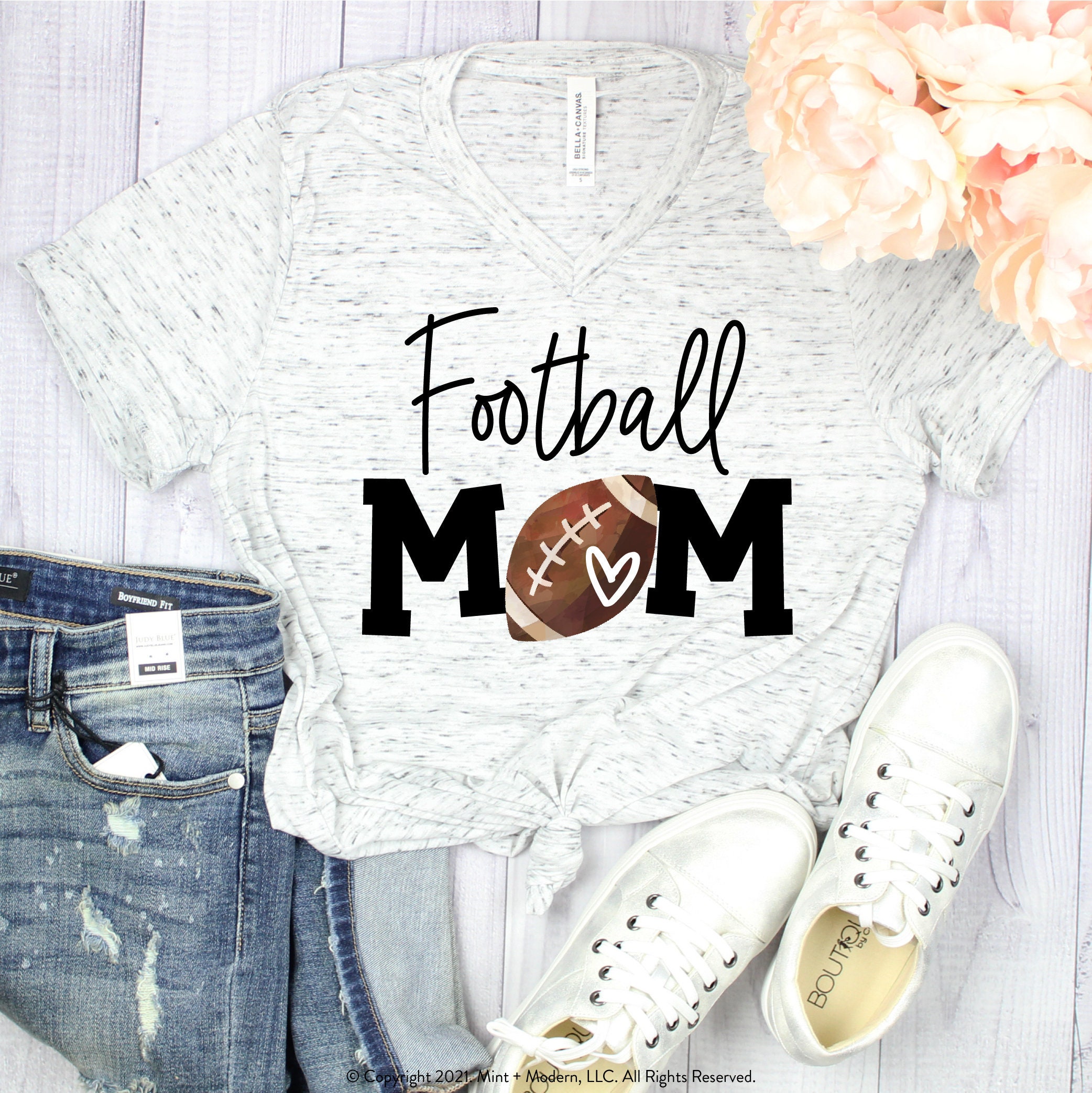 Football Mom Shirt Full Color Shirt - Etsy