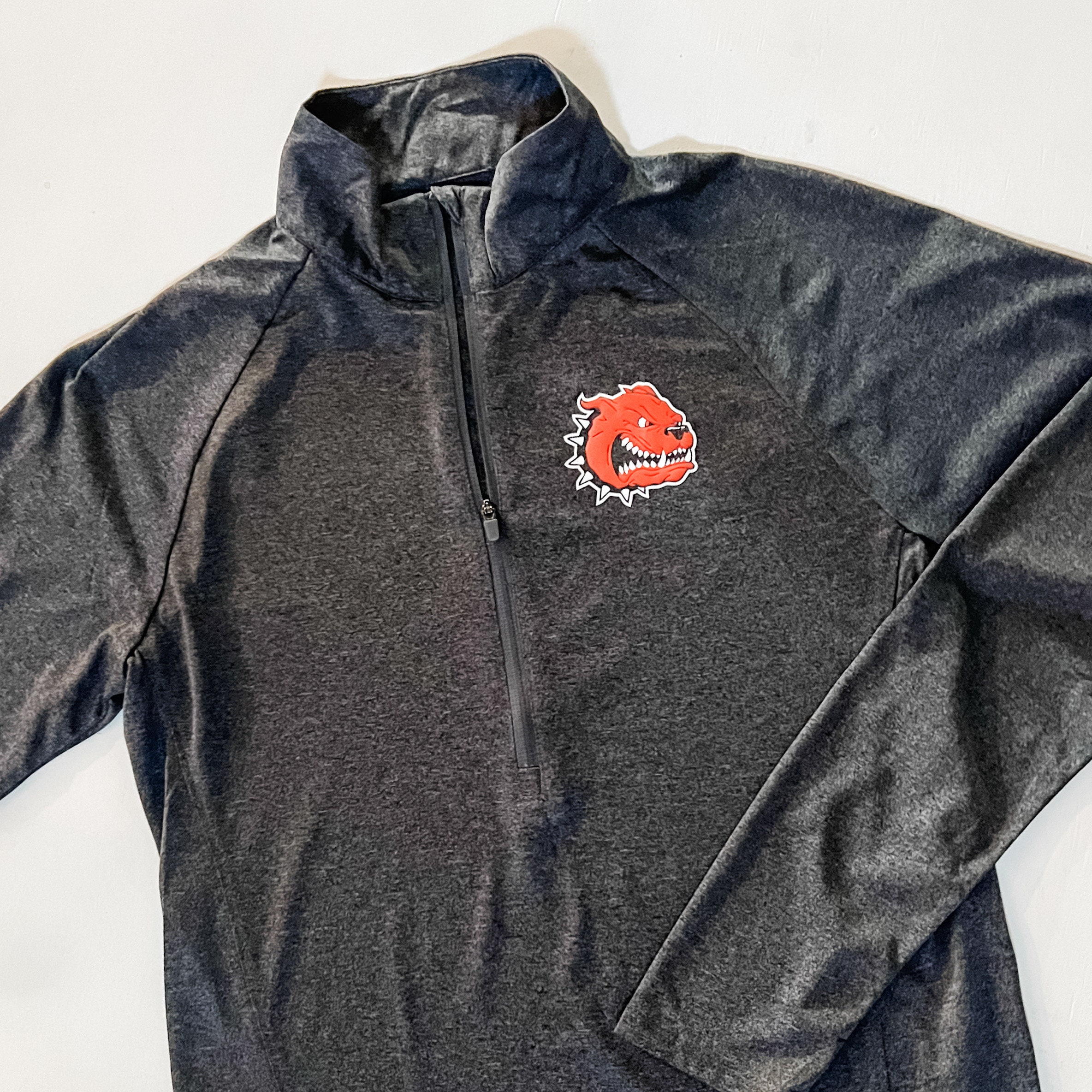 WOMEN'S lightweight grey 1/2 zip pullover