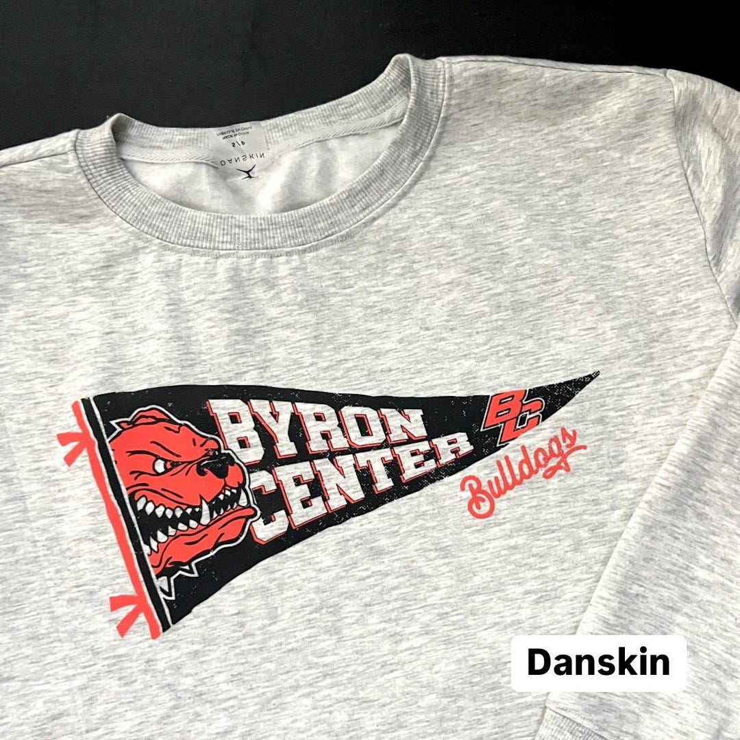 Let's Go Pennant in Grey Sweatshirt