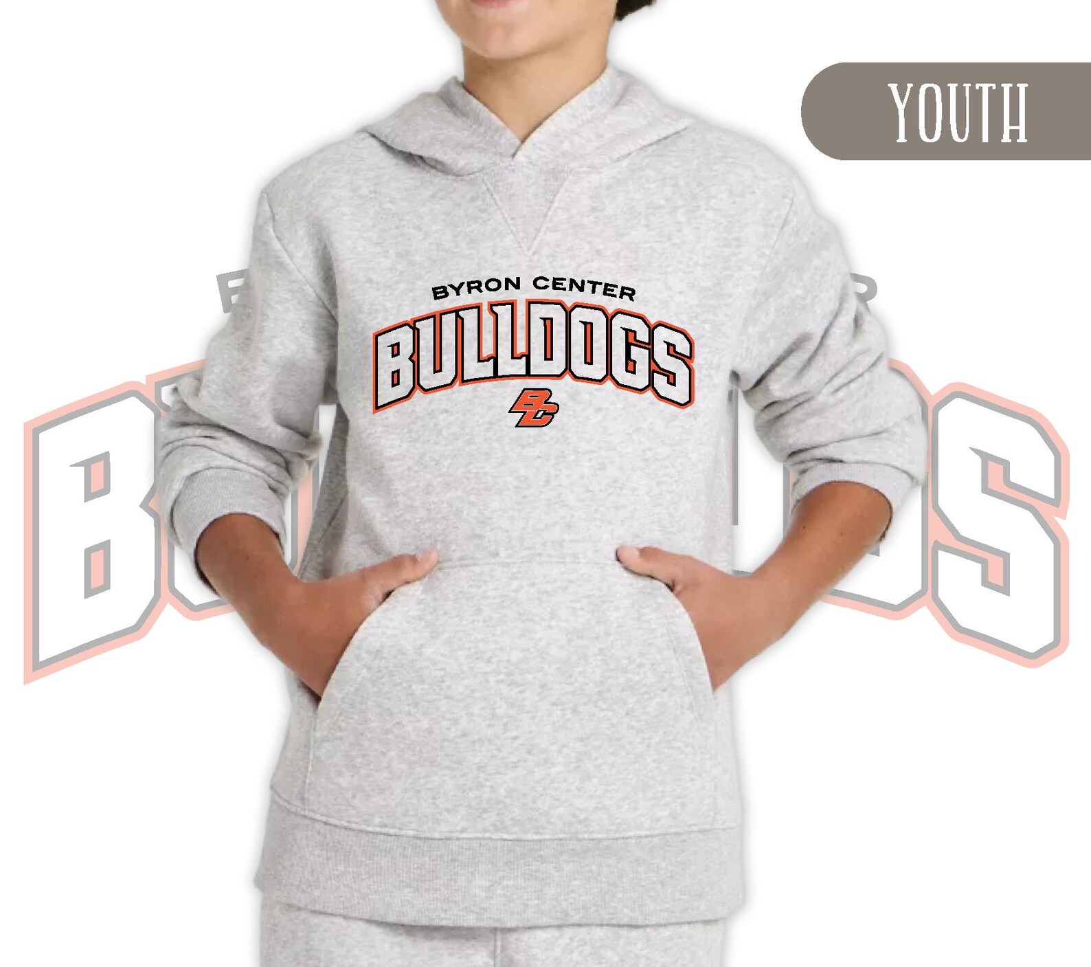 YOUTH Grey Comfort Hoodie Hollow Arch - Etsy