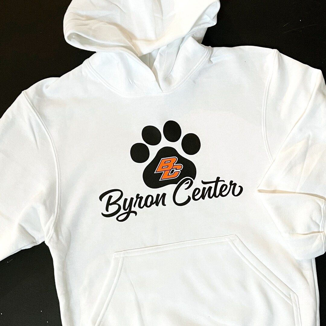 YOUTH White PAW Fleece Hoodie Etsy