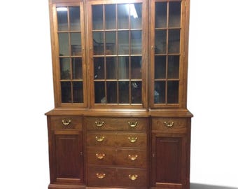 Vintage China Cabinet, Farmhouse Style Hutch, Suter's Furniture