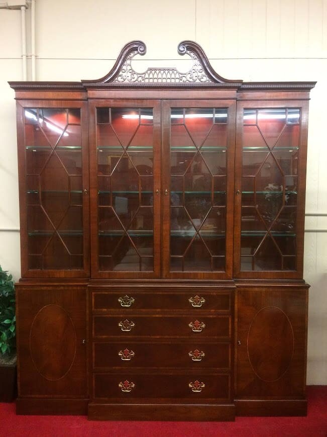 Vintage Breakfront Cabinet China Cabinet Baker Furniture Company