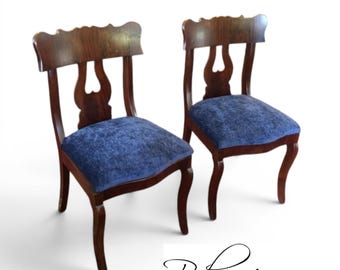 Antique Empire Chairs, Antique Dining or Accent Chairs, The Pair