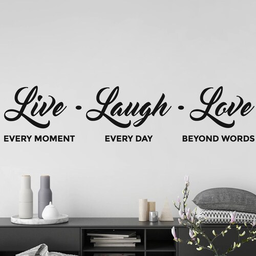Inspirational Wall Quote live Laugh Love Wall Etsy