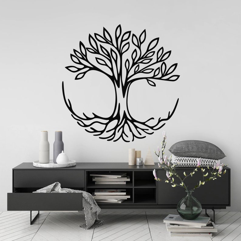 tree wall art sticker tree of life room decor spiritual | etsy