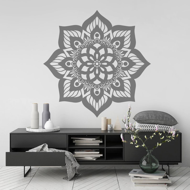 Ornament Mandala Wall Art Sticker Modern Spiritual Room Decor Removable Vinyl Decal Ornament