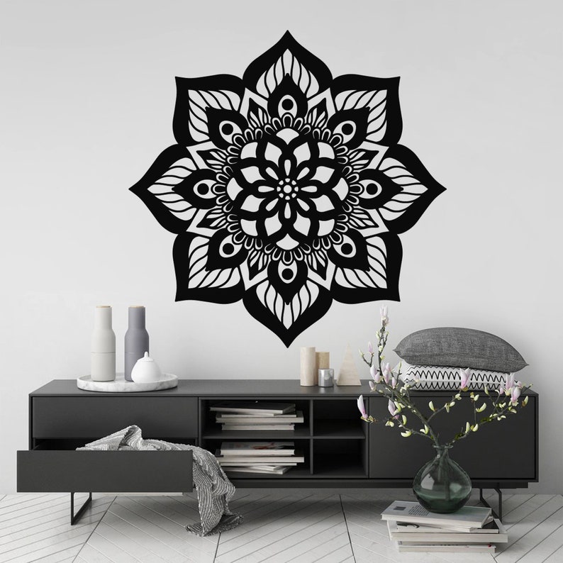 Ornament Mandala Wall Art Sticker Modern Spiritual Room Decor Removable Vinyl Decal Ornament