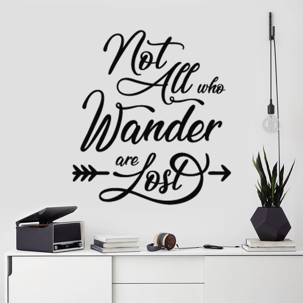 Not All Who Wander Are Lost Wall Art Sticker Tolkien Quote | Etsy UK