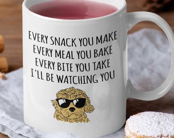 Goldendoodle Dog Lover Mug I'll Be Watching You Funny Goldendoodle  Dog Owner Gift Mom Dad