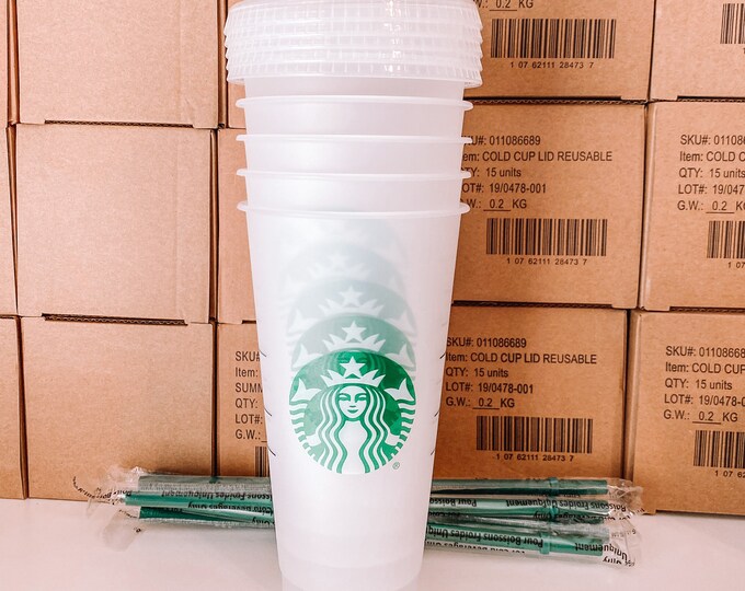 5 Plain Starbucks Cold Cups Pack of 5 Starbucks Cups Bulk Starbucks
