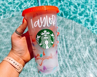 pic Starbucks Color Changing Cups 2021 Marble etsy