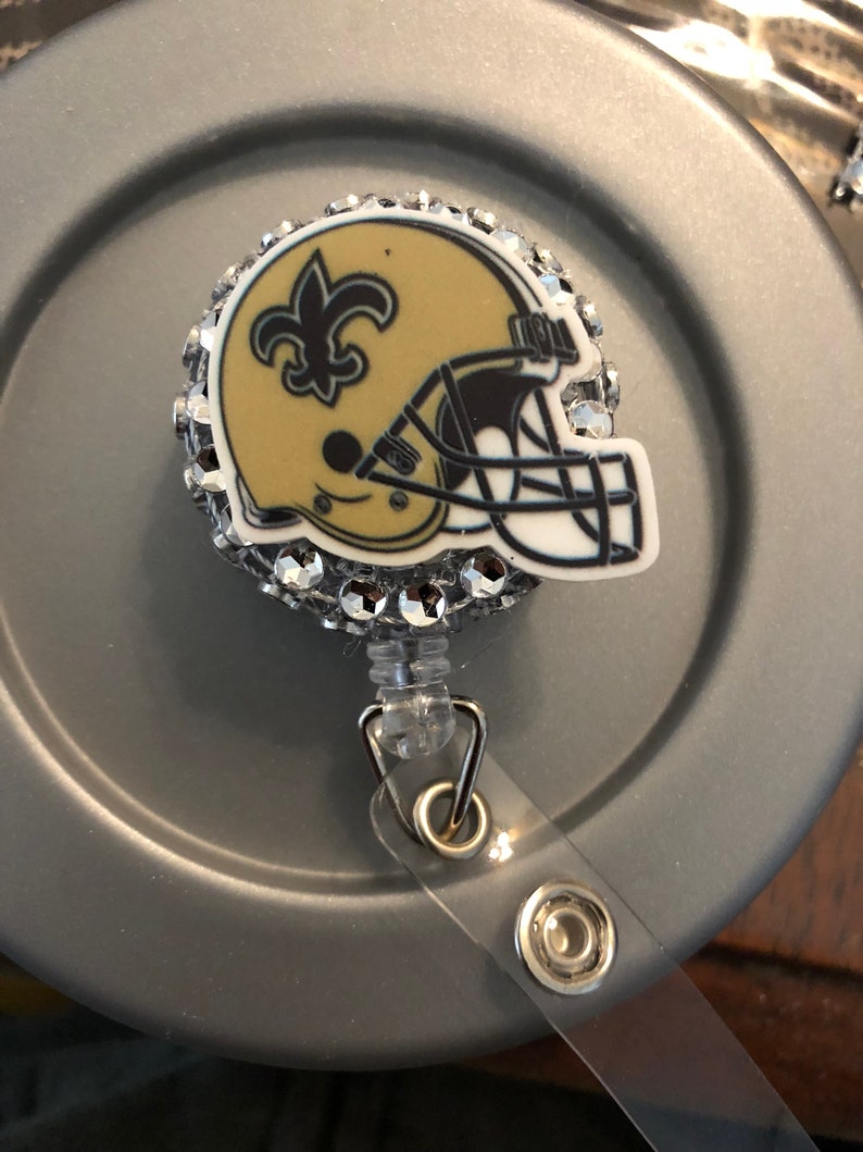 New Orleans Saints Official Logo Retractable Badge Holder New Orleans Saints Official Logo Retractable Badge Holder