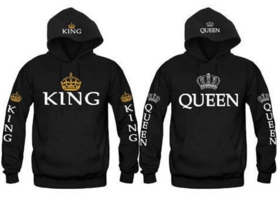 King and Queen Couples Hoodies | Etsy