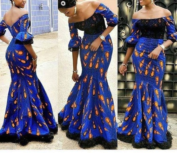 Robes Robe Africain Africaine Sirène Etsy Impression q4PtwEgq
