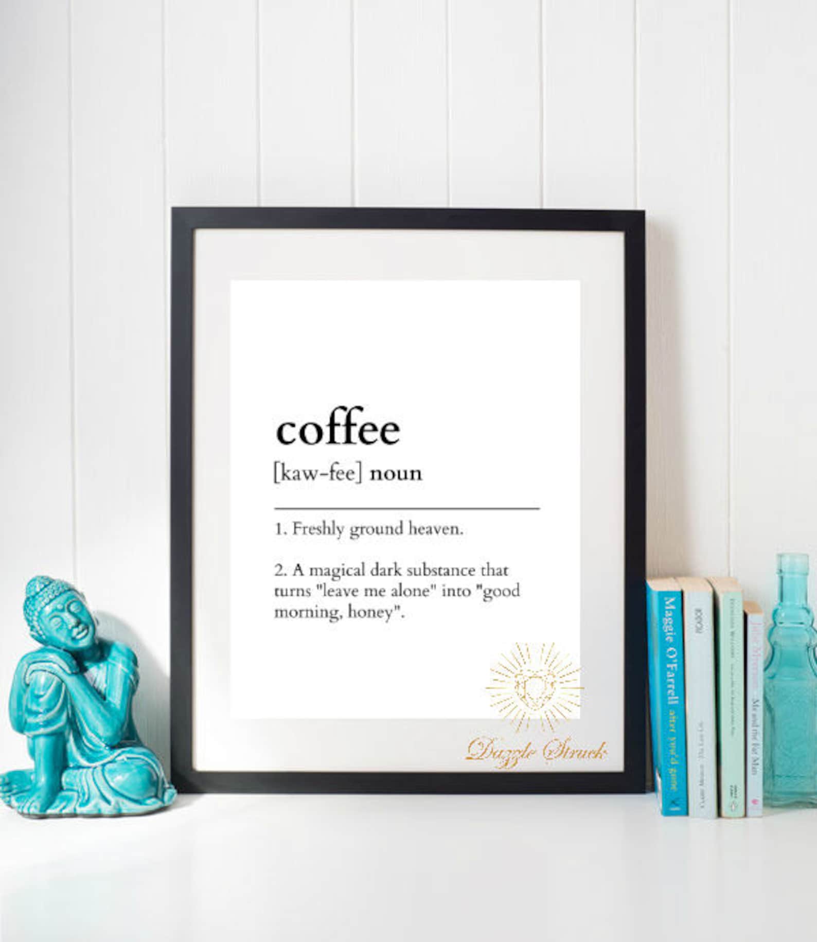 Coffee Dictionary Definition Instant Digital Download DIY Etsy